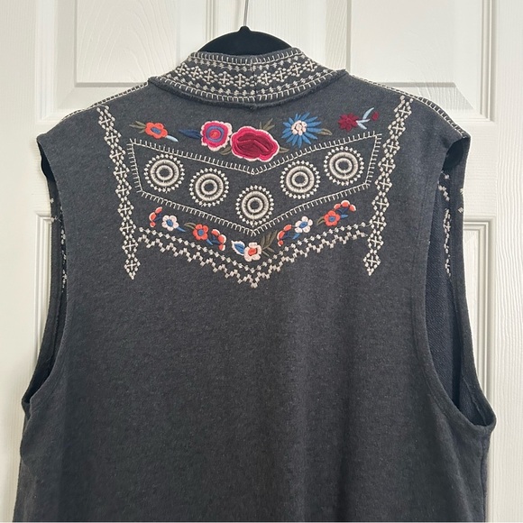 Johnny Was Embroidered Floral Sleeveless Duster | Size XL - Picture 6 of 9